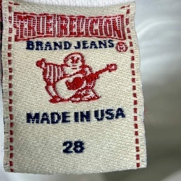 True Religion Billy Women’s White  Jeans size 28 - Picture 7 of 13